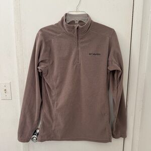 Columbia mauve fleece half-zip pullover
